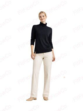 J.Crew Black Vintage Fleece Turtleneck XXS NWT Slim Knit Top